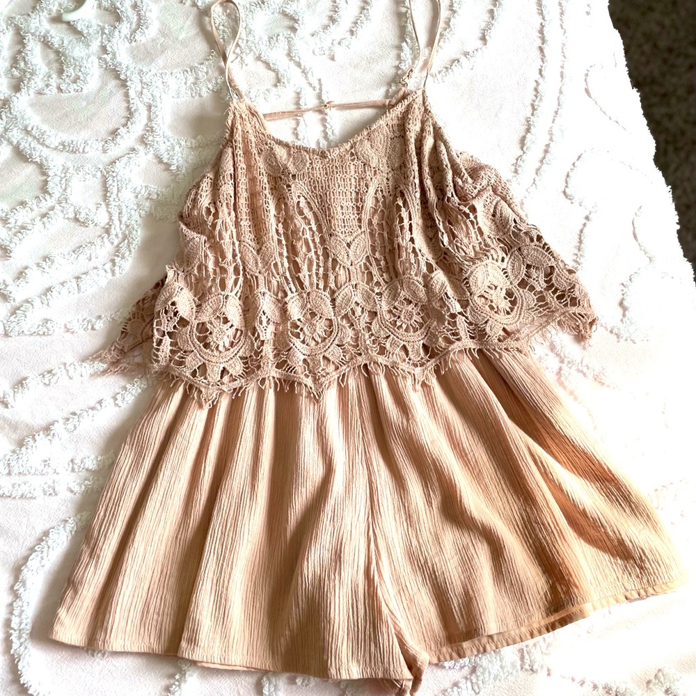 AE outfitters blush lace romper
